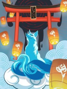 fox Fuchs Schrein Tempel Asien Lampen