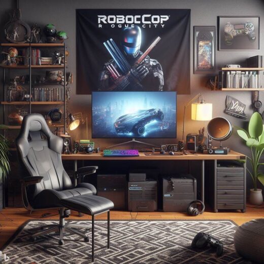 Gamerzimmer Computer pc monitor tastatur maus schreibtsch