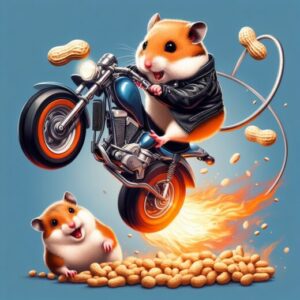 hamster motorrad stunt action